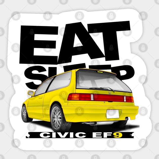 Honda Civic EF9 Sticker by gaplexio